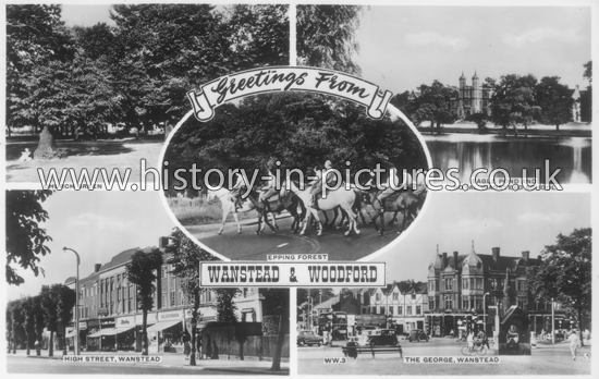 Greetings from Woodford and Wanstead, London. c.1950's.